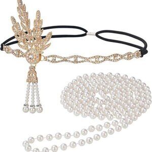 1920s Flapper Accessories Set for Women Roaring 20s Costumes Include Flapper Hea